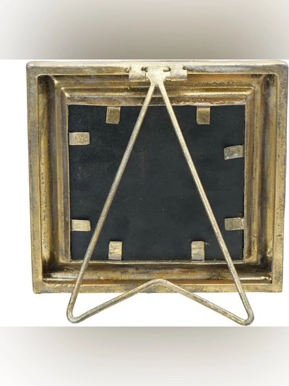 CREATIVE CO-OP NWT Antiqued Gold Square Picture Frame (Holds 3.5